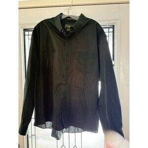 Eddie Bauer  Size XXL   Button Down Shirt Men' Green Long Sleeve Cotton Heritage